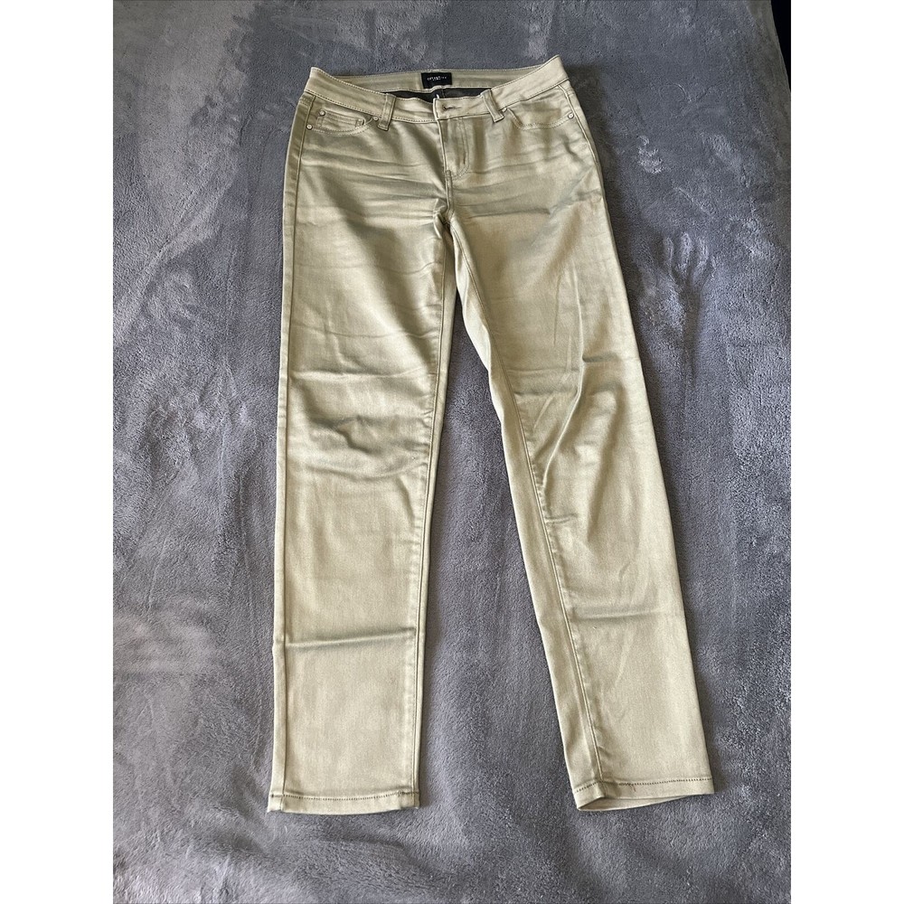 Celebrity Pink Womens Jayden Skinny Jeans Green Stretch Size 7/28 Lightly Worn